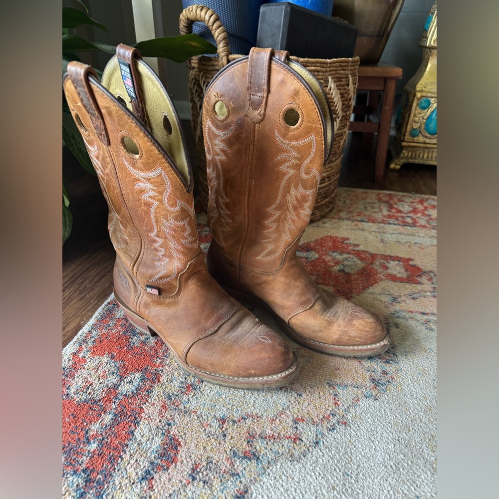 Double H Tan Leather Boots